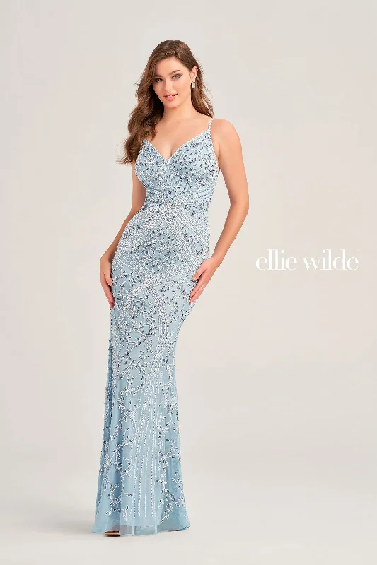 Ellie Wilde EW35065 Long Formal Fitted Evening Prom Gown