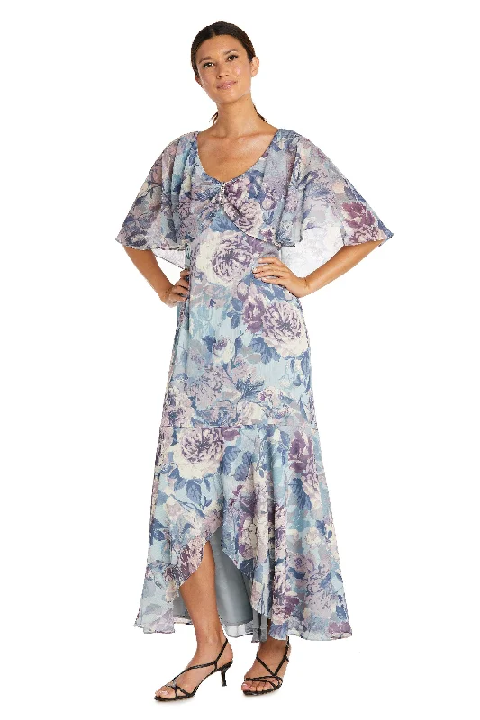 R&M Richards 7950 High Low Floral Chiffon Dress Sale