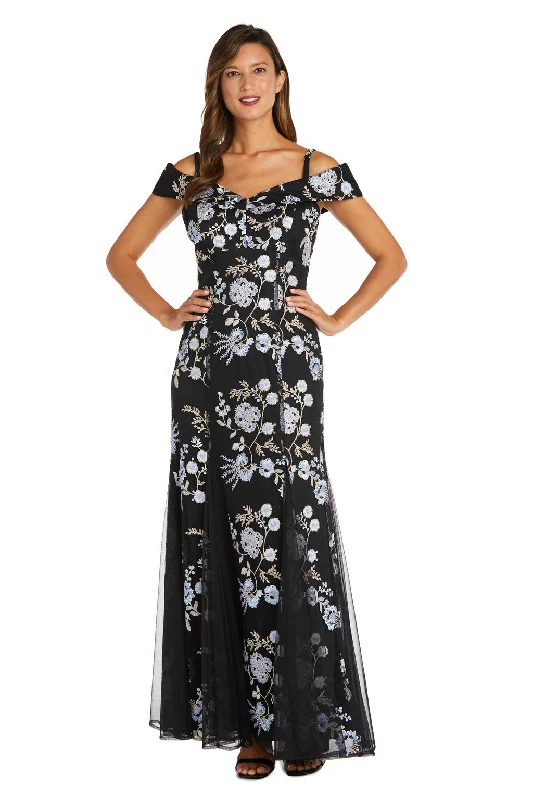 R&M Richards 2699 Long Formal Floral Evening Dress