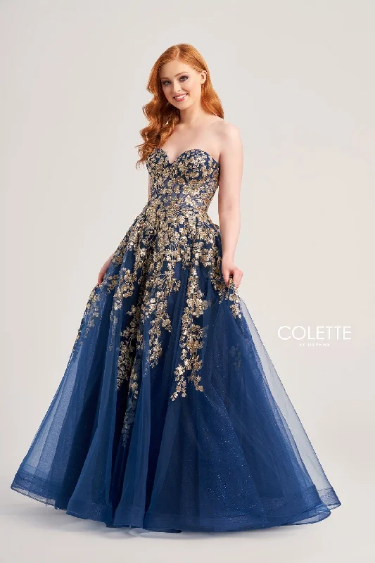 Colette CL5136 Glitter Long Formal Sequin Prom Dress