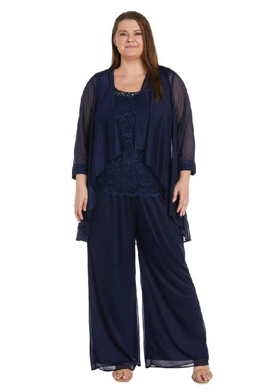 R&M Richards 9099W Plus Size Long Pant Suit