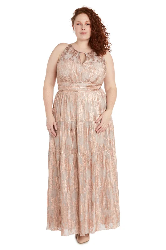 R&M Richards 1043W Printed Plus Size Formal Evening Dress