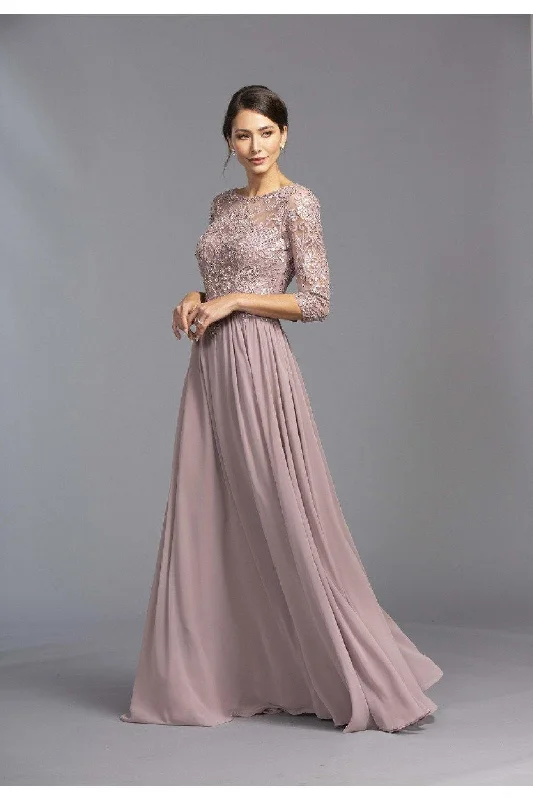 Applique Long Formal Dress Mother of the Bride