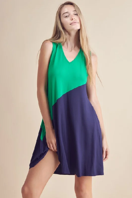 Women’s Sleeveless Colorblock Dress