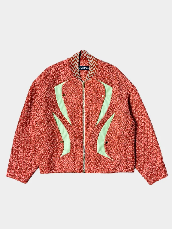 Monica Short Jacket Flame Basket Weave