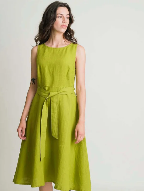 Grace Linen Swing Dress | Pistachio