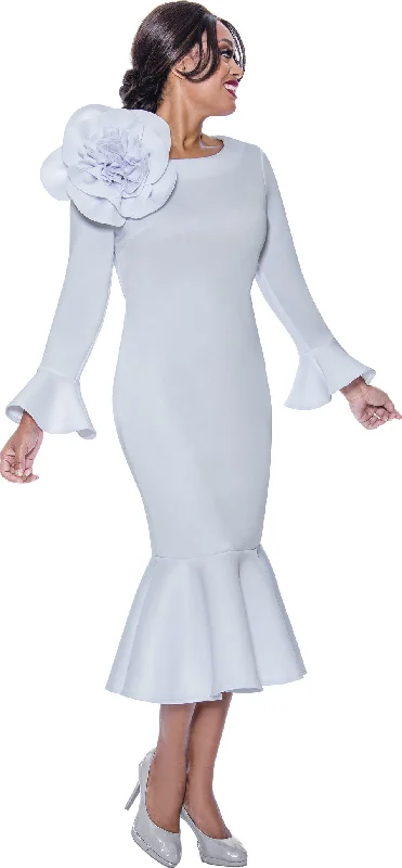 Divine Apparel DN12371W Plus Size Long Sleeve Fitted Dress