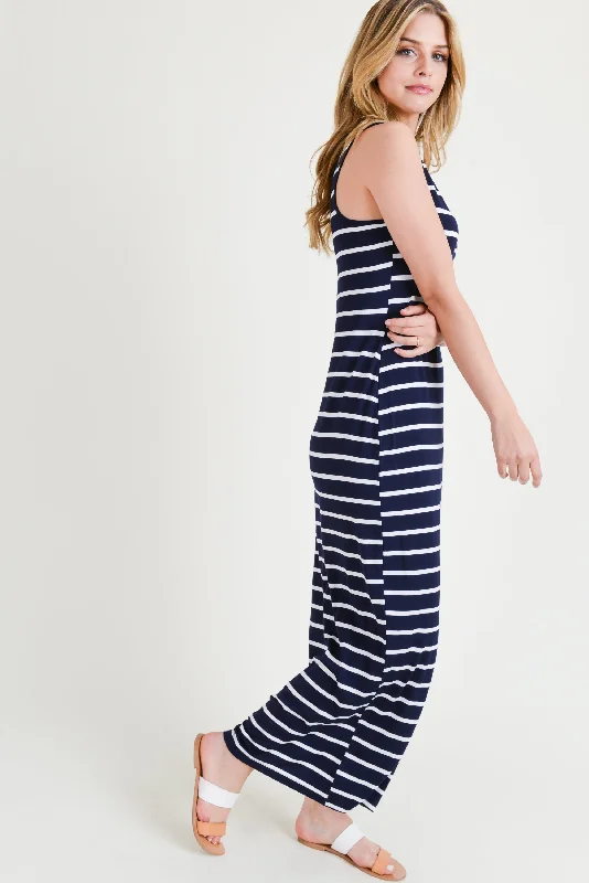 Sunny Days Striped Tank Maxi Dress