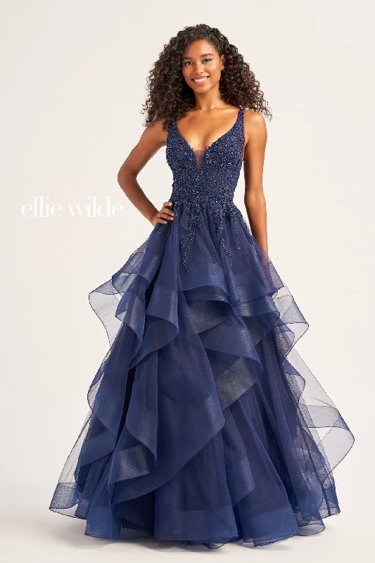 Ellie Wilde EW35119 Long Beaded Prom Ball Gown