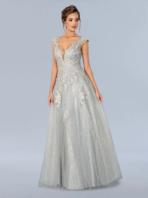 Stella Couture 24329 Long Formal Glitter Prom Dress