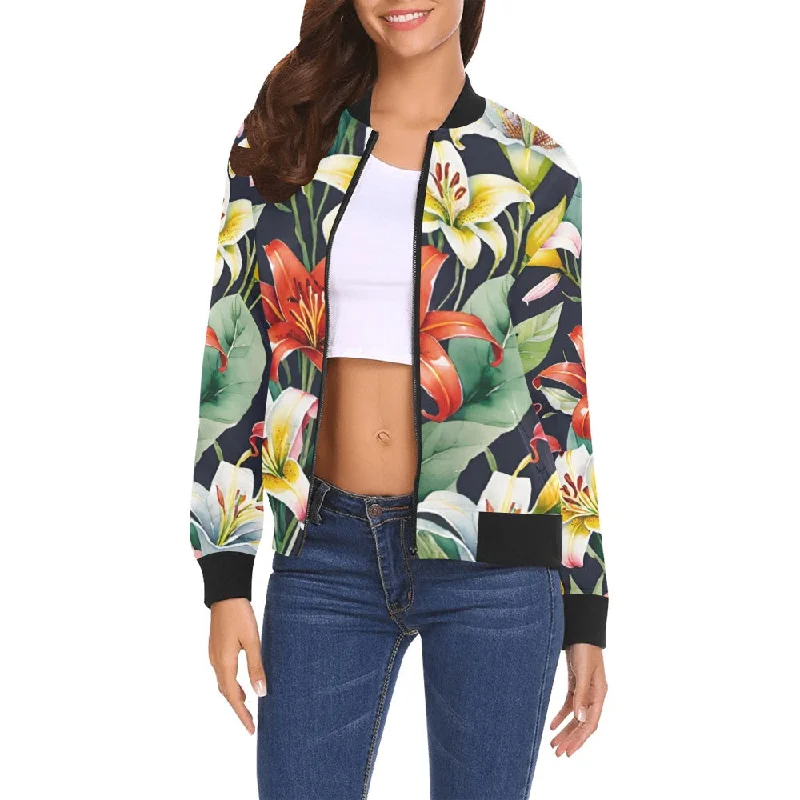 All Over Print Bomber Jacket for Women ( H19)