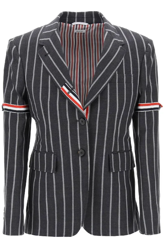 Thom e Women's Striped Single-Breasted Jacket