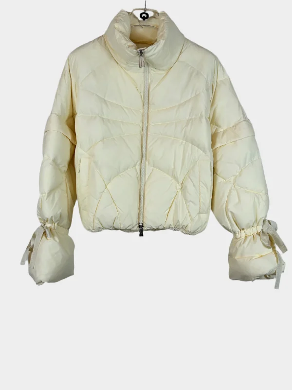 Puffer Jacket With Bow