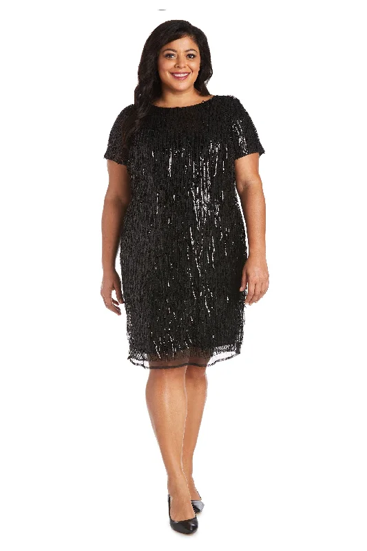 R&M Richards 7071W Short Plus Size Sequins Dress Sale