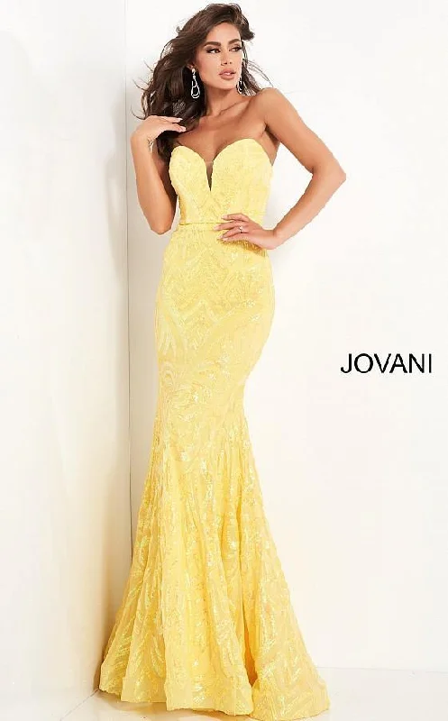 Jovani 03445 Prom Strapless Long Formal Dress