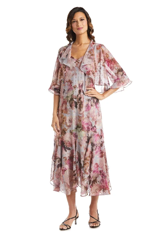 R&M Richards 7925P Long Petite Floral Chiffon Dress Sale