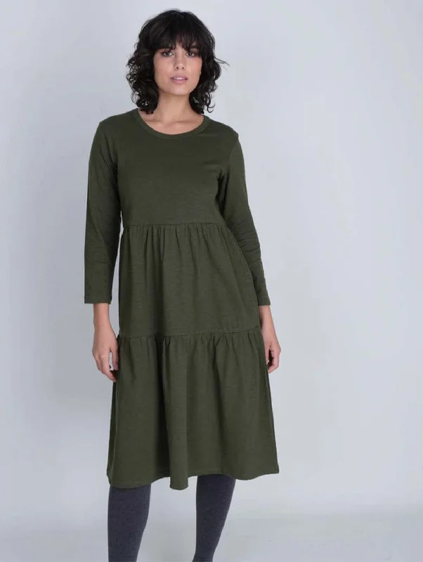 Maya Organic Cotton Jersey Dress | Green