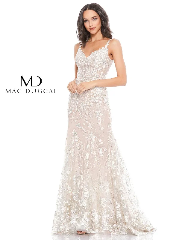 Mac Duggal 67492 Long Spaghetti Strap Formal Dress