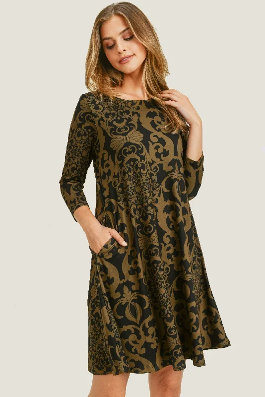 Filigree A-Line Dress