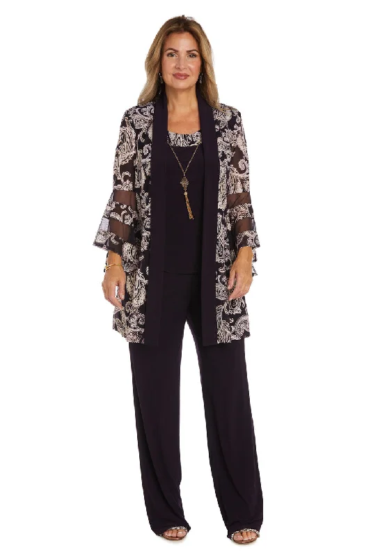 R&M Richards 9186 Two Piece Formal Print Pant Set