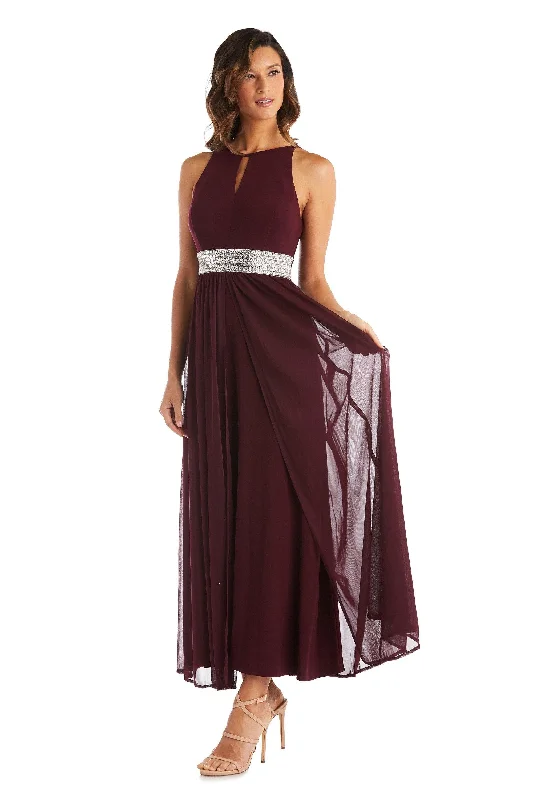 R&M Richards 5405P Long Formal Petite Halter Dress Sale