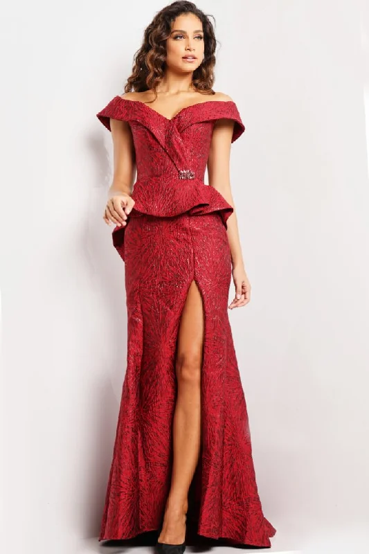 Jovani 03944 Long Off Shoulder Mother of the Bride Dress