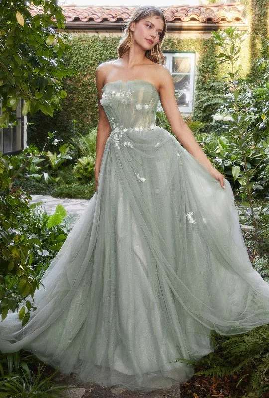 Sage 4 Andrea & Leo A1015 Strapless Drape Ball Gown Sale