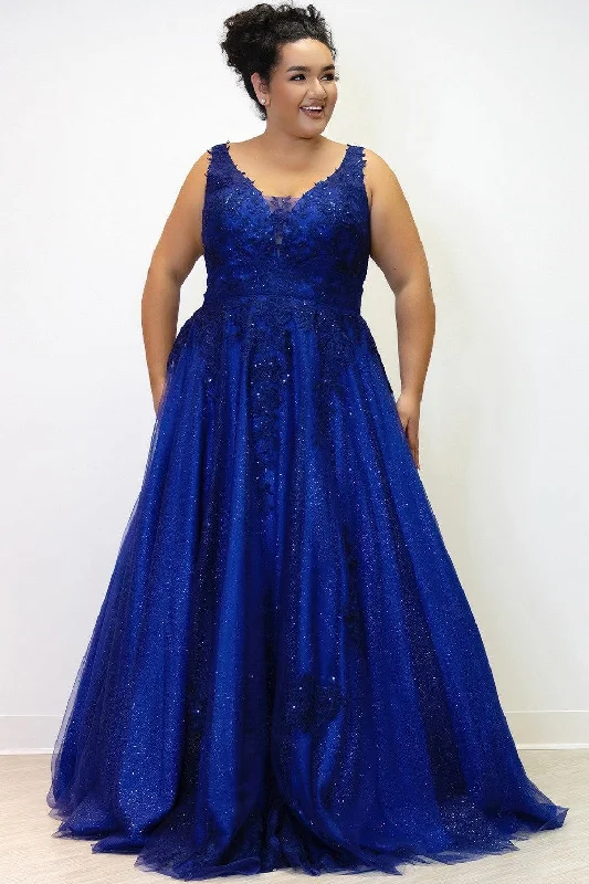 Midnight 28 Sydneys Closet SC7358 Plus Size Long Glitter Prom Dress Sale