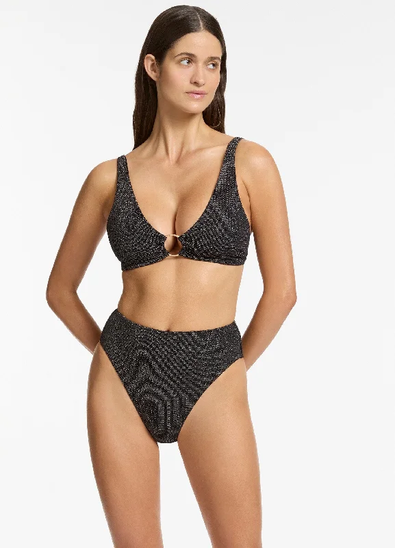 Tirari Nights Triangle Bikini Top - Black