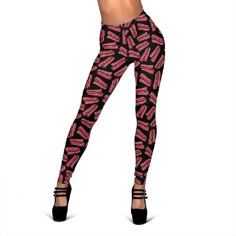 Bacon Pattern Print Women Leggings