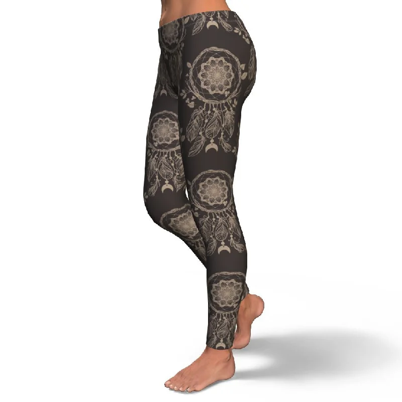 Feather Vintage Dream Catcher Pattern Print Pattern Women Leggings