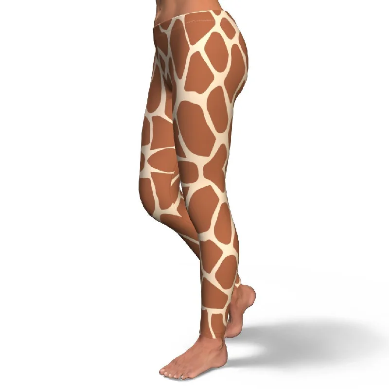 Giraffe Pattern Print Pattern Women Leggings