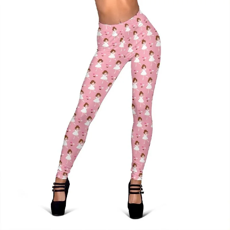 Girl Ballet Pattern Print Women Leggings