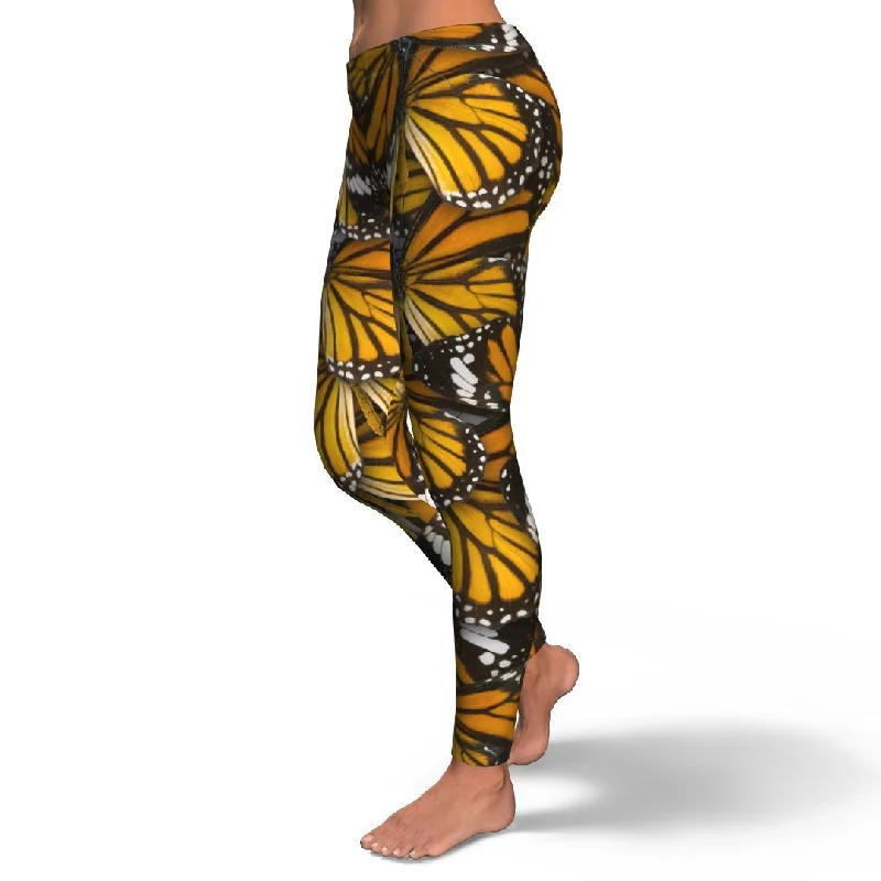 Monarch Butterfly Pattern Print Pattern Women Leggings