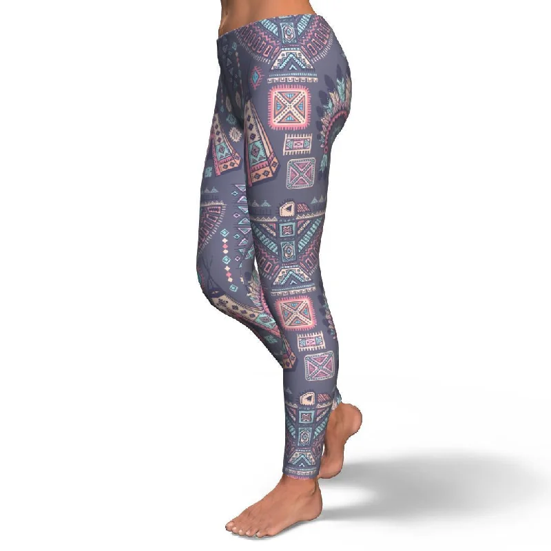 Navajo Native Aztec Indians American Tribal Print Pattern Women Leggings