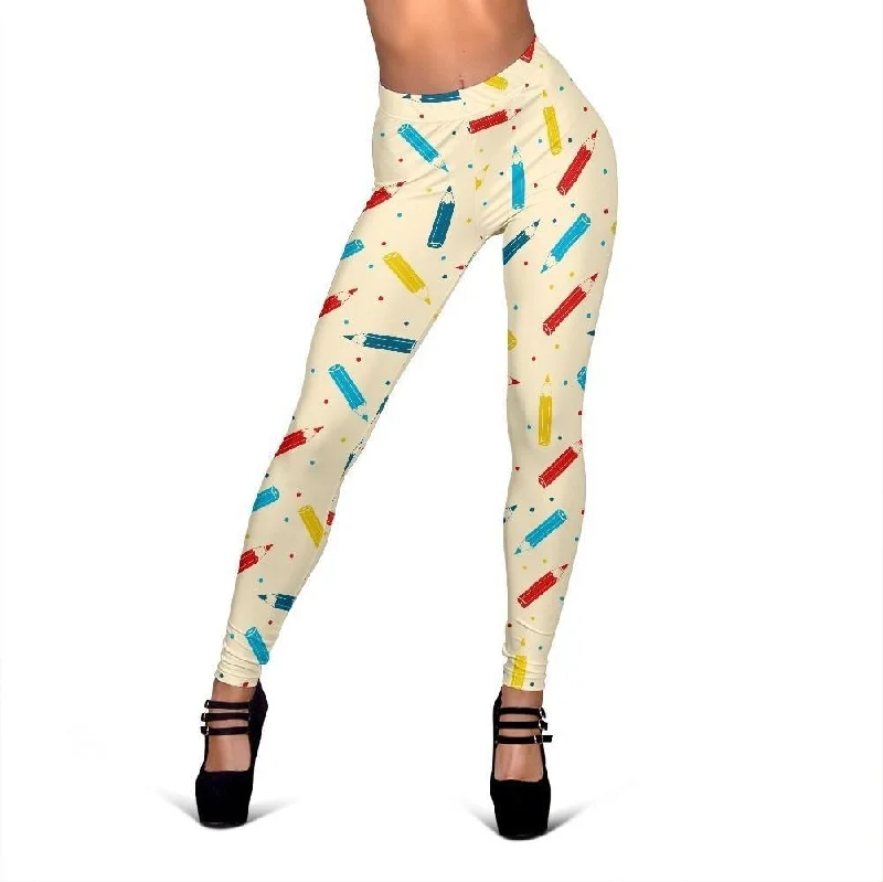 Pattern Print Colorful Pencil Print Pattern Women Leggings