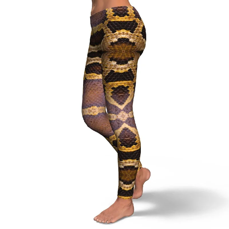 Pattern Print Snakeskin Python Skin Pattern Women Leggings