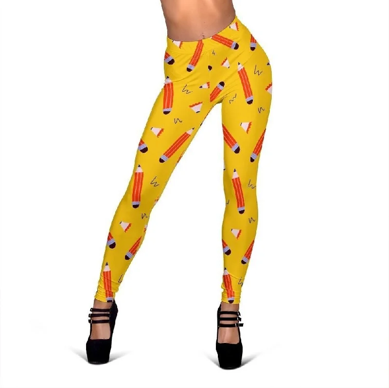 Pencil Pattern Print Women Leggings