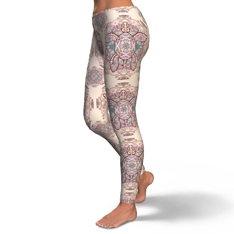 Sea Turtle Hawaiian Pattern Print Pattern Women Leggings