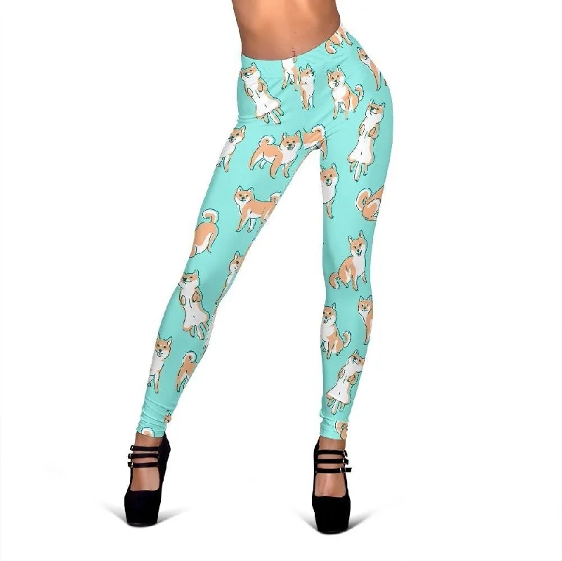 Shiba Inu Dog Print Pattern Women Leggings