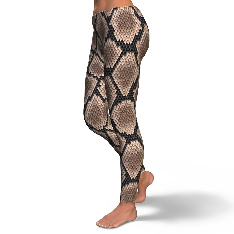 Snakeskin Python Skin Pattern Print Pattern Women Leggings