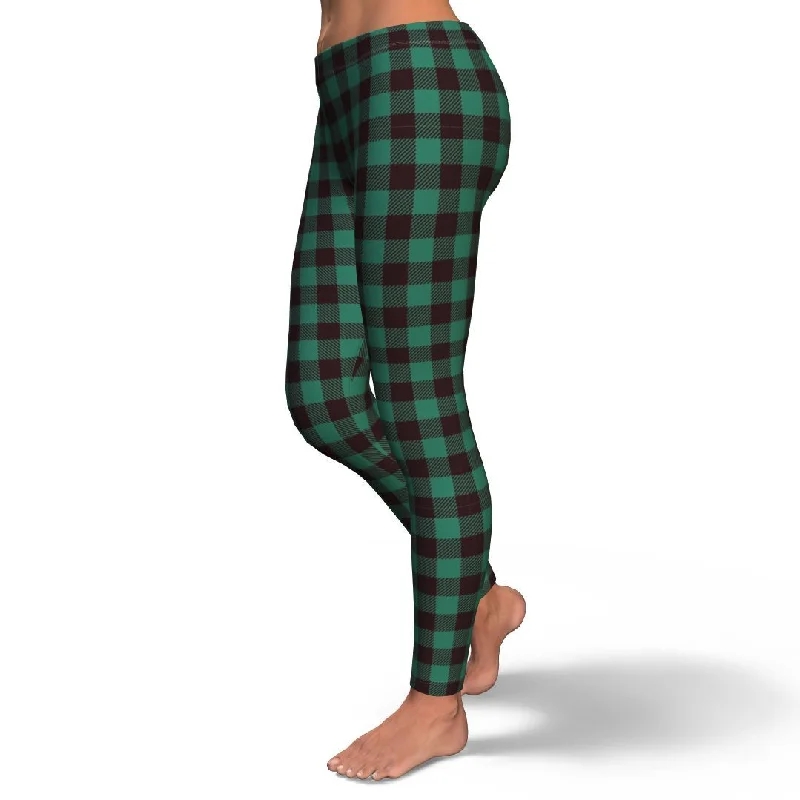 Tartan Scottish Green Plaids Pattern Women Leggings