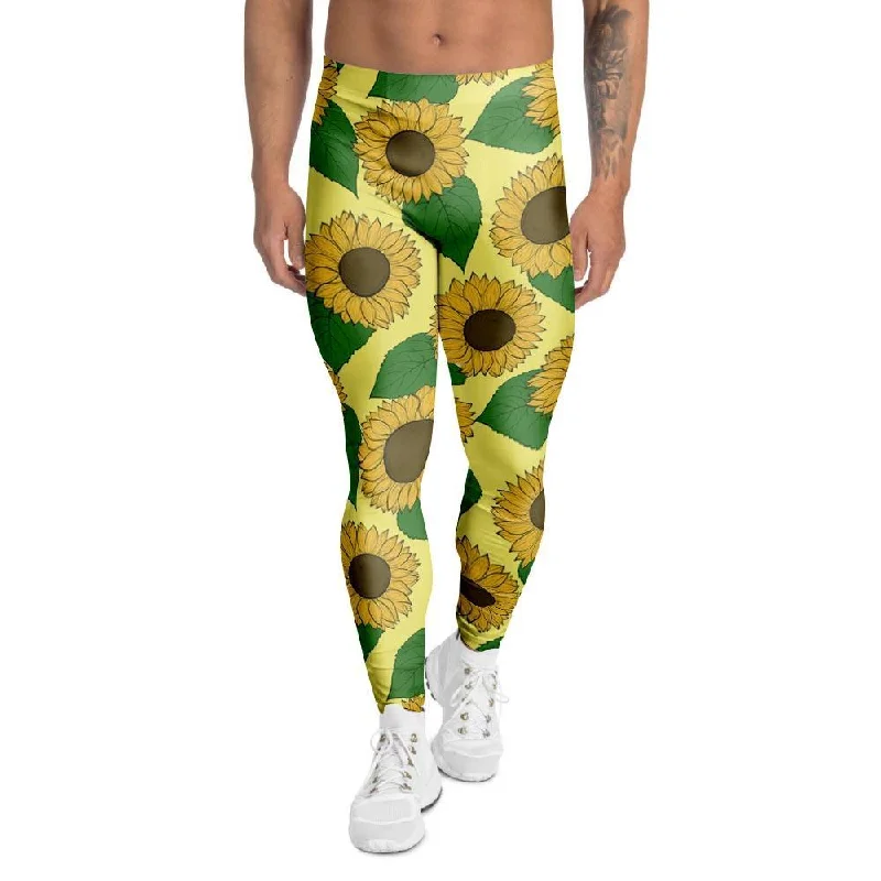 Yellow Sunflower Men's Leggings