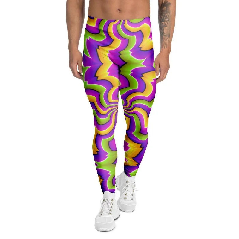 Zigzag Psychedelic Optical illusion Men's Leggings